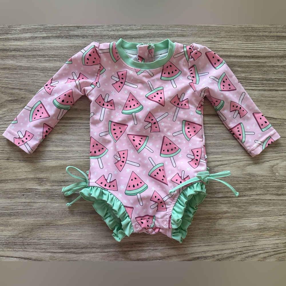Caden lane watermelon one piece 6-12 mo.